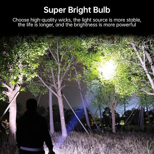 Portable Flashlight / Torch COB 7LED Hand Light USB Rechargeable Light with Side Light (1 Pc)