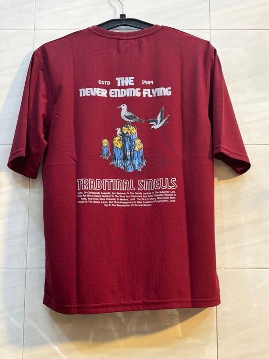 Maroon Casual Printed T-Shirt