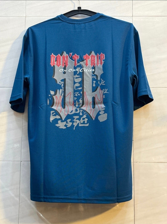 Blue Printed T-Shirt – "DON’T TRIP" Cool Round Neck