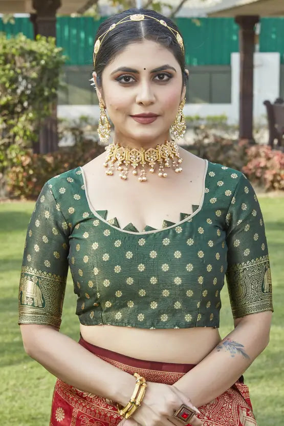 Woven Kanjivaram soft Cotton Saree With Twirling Blouse Piece