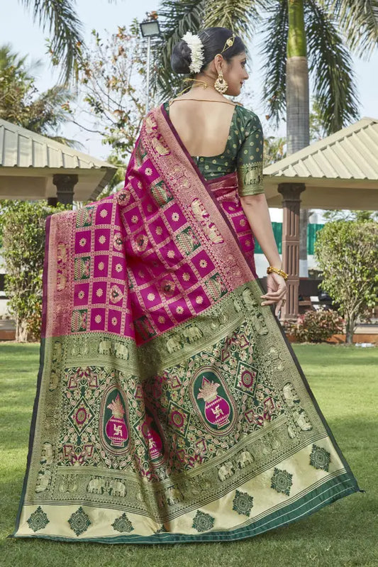 Woven Kanjivaram soft Cotton Saree With Twirling Blouse Piece
