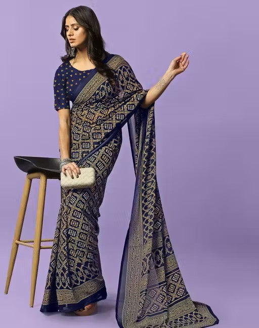 Printed Daily Wear Georgette Saree