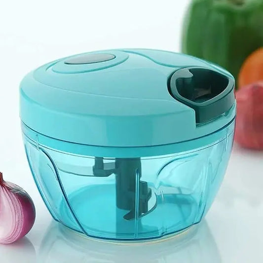 LIPELY 450ML Green Handy Plastic Chopper with 3 Stainless Steel Blades