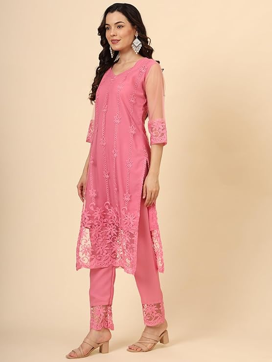 Women Kurti With Dupatta & Bottomwear