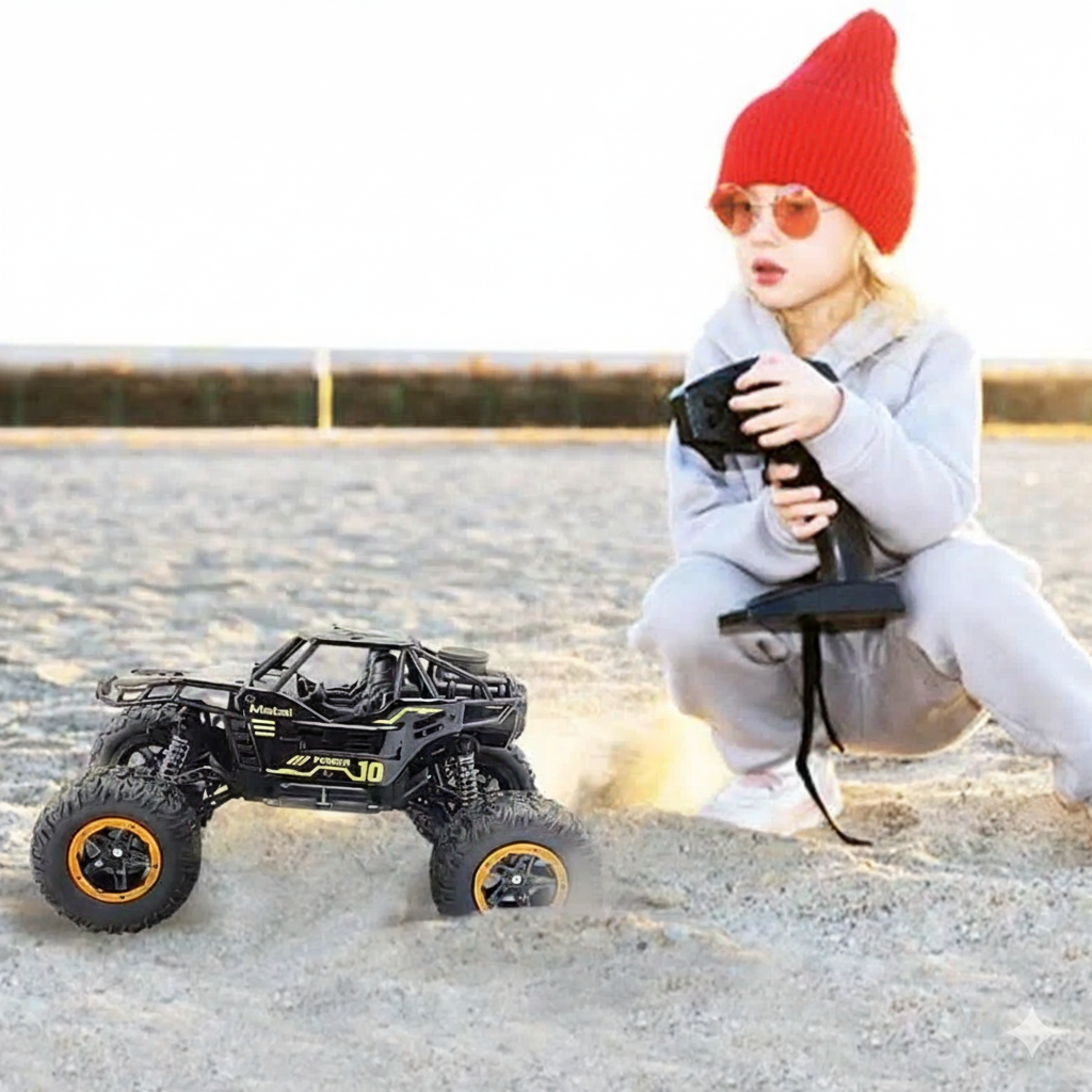 Remote Control Metal Car for Kids with Mist Smoke Monster Truck rock crawler