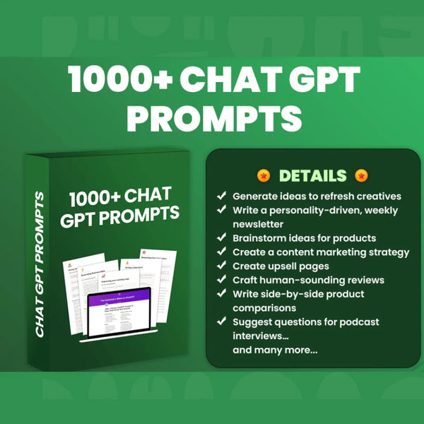 1000+ Business ChatGPT Prompts Pack for Marketing Sales SEO and Content Creation