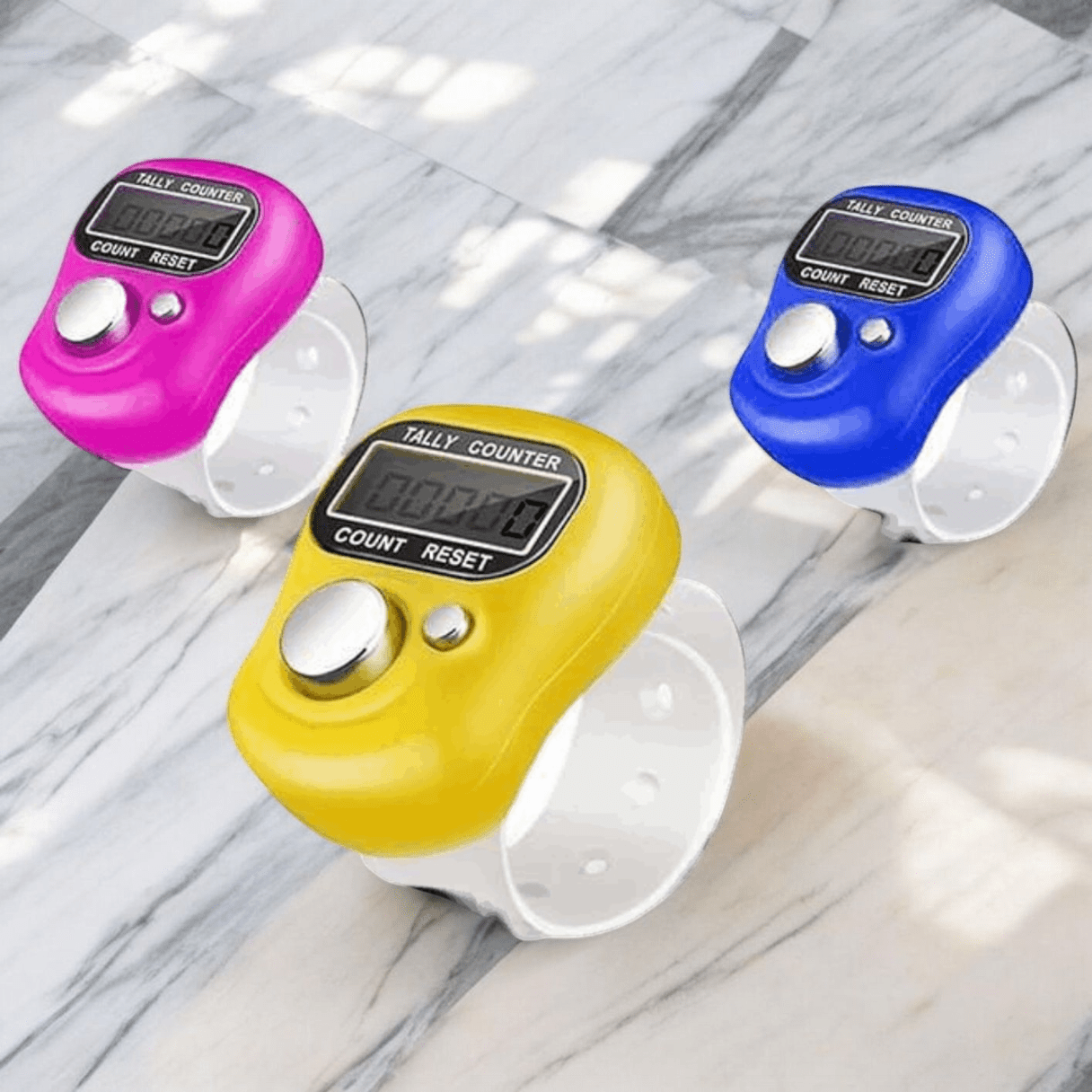 Multiuse Finger Counter Portable Hand Finger Naam Counting Machine (Pack of 3)