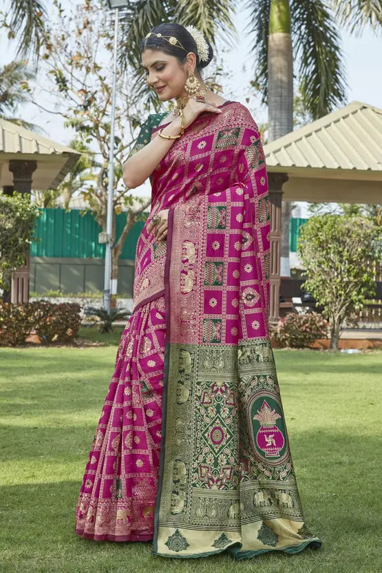 Woven Kanjivaram soft Cotton Saree With Twirling Blouse Piece
