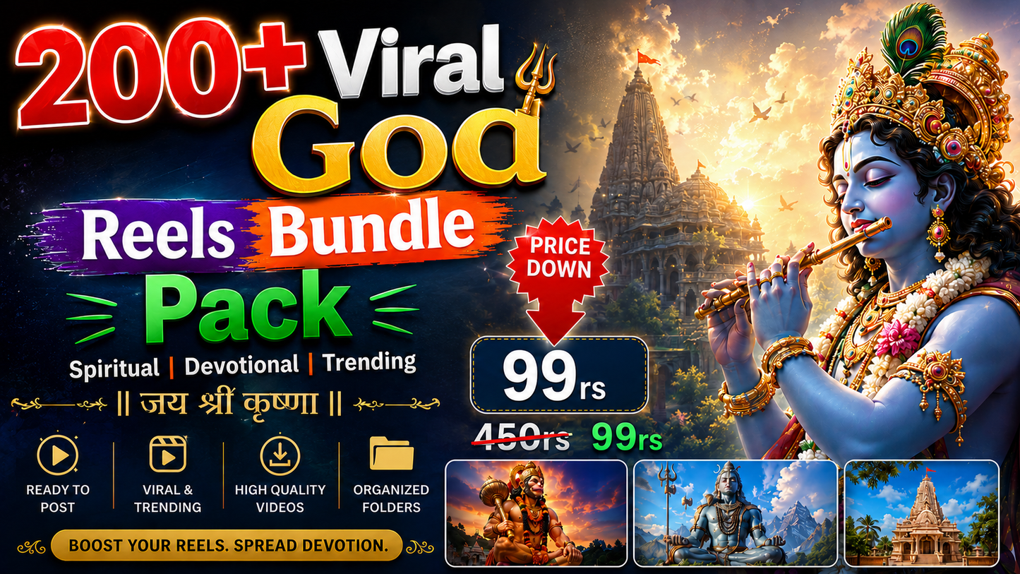 200+ Viral God Reels Bundle Pack