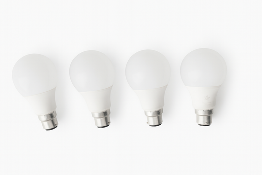 9W LED Bulb Pack of 4 | Bright White Light | Energy Saving | B22 Holder