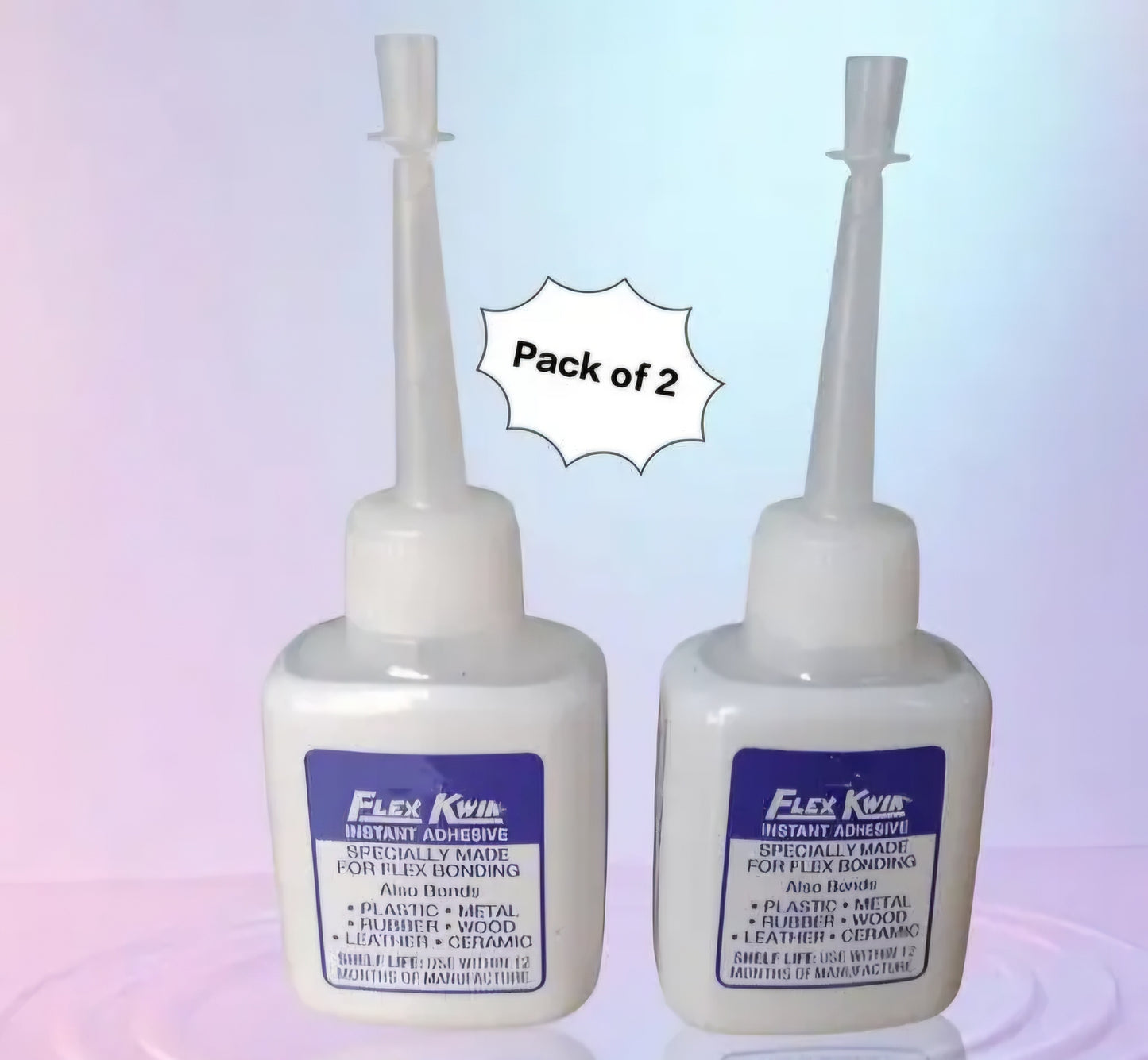 Pidilite Flex Kwik Instant Adhesive Fast Bonding for Flex and PVC Doors (20g) (Pack of 2)