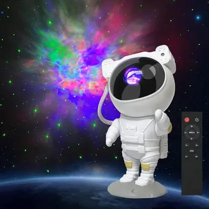 FITRIC Astronaut Projector Lamp with Remote Control Night Lamp  (22 cm, White)